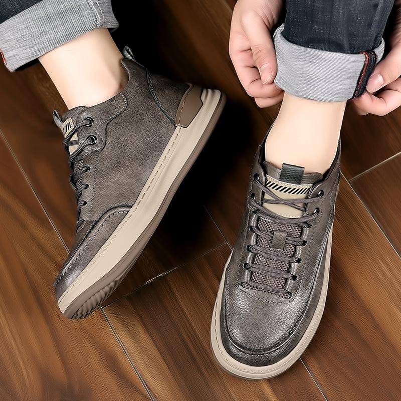 Мода2024 Новые уличные ботильоны на шнуровке из натуральной кожи — фото 5