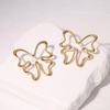 Luxury Stainless Steel Geometric Stud Earrings – Non-Fading, Simple Design