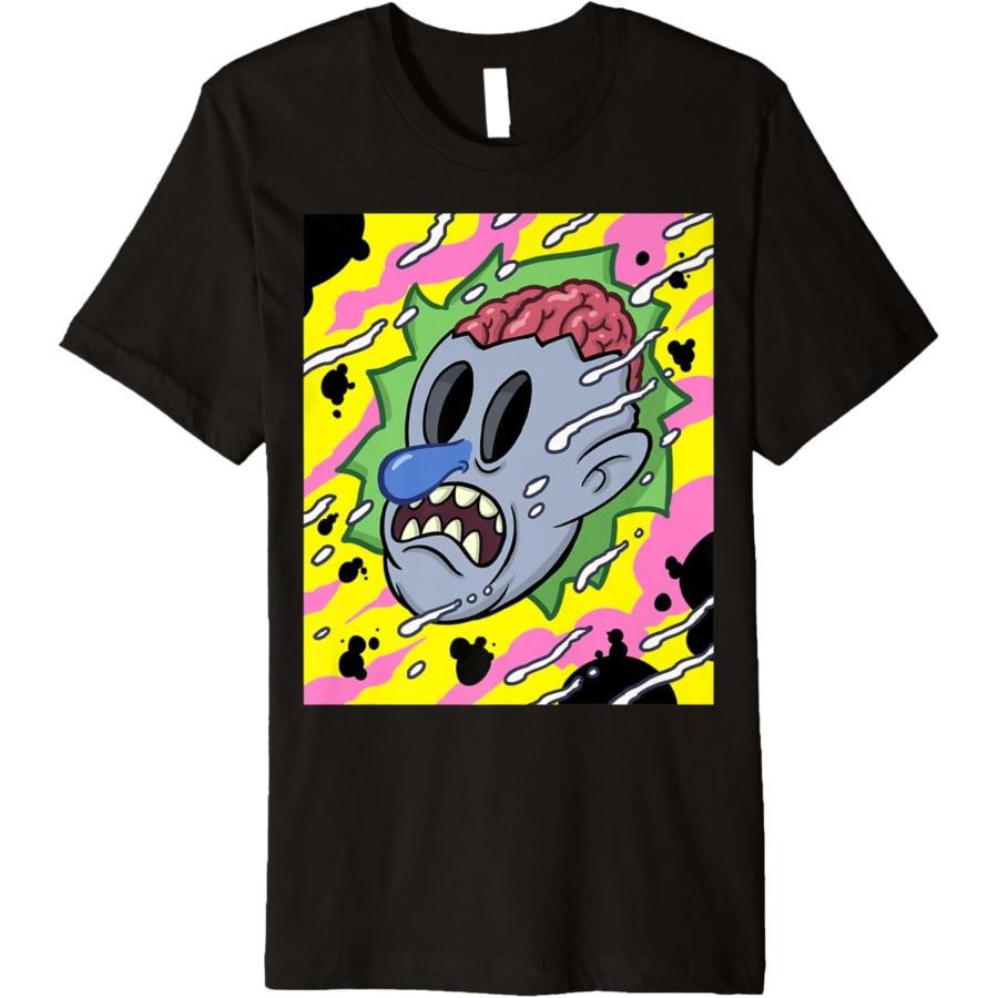DECONSTRUCTIVE POP Vintage Cartoon Animation Pop Surrealism Premium T-Shirt S