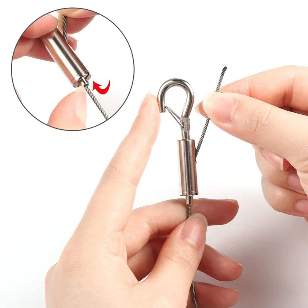 Odolný kabel z nerezové oceli Dvouhlavé závěsné drátěné lano Nastavitelné automatické drátěné lano