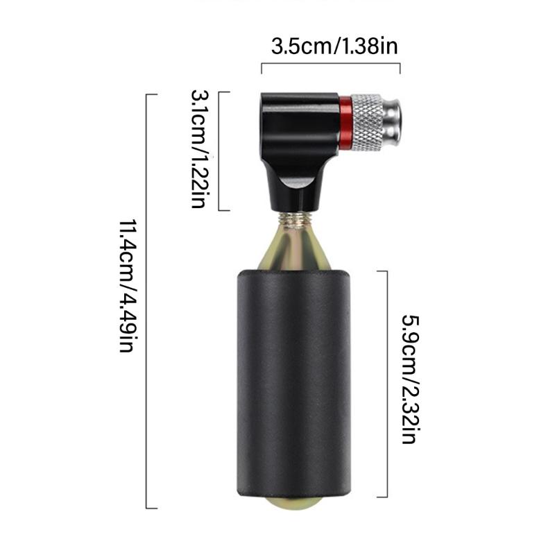 Portable Tire Inflator with Insulating Sleeve Bicycles Cartridge Pump Small Bike Pump CO2 Inflator Bicycles Accessories