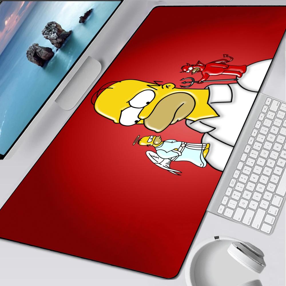 Die Simpsons Cartoon Mauspads Gummi-Matte Laptop XXL Mauspads Notizbuch Gamer Computertisch Gaming Zubehör