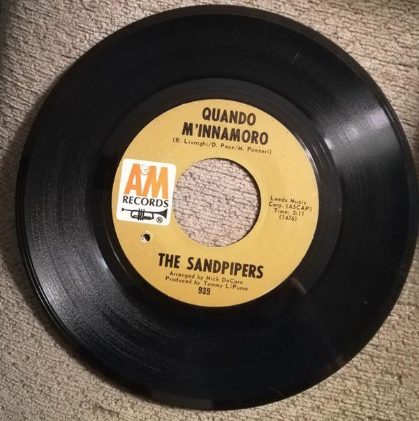 

7inch Record SANDPIPERS - Quando M innamoro 939 A&M 1968 US Pop Used
