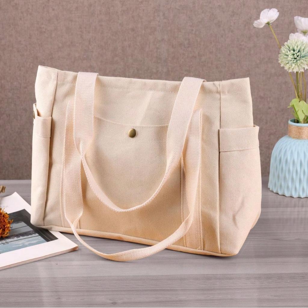 1 Stück Leinwandtasche für Damen, große Kapazität, einfache und vielseitige Tragetasche, Tote Bag, Einkaufstasche, Umhängetasche