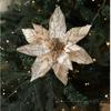 Glitzer Künstliche Weihnachtssternblume 28CM Pailletten Blume Weihnachtsbaumzubehör
