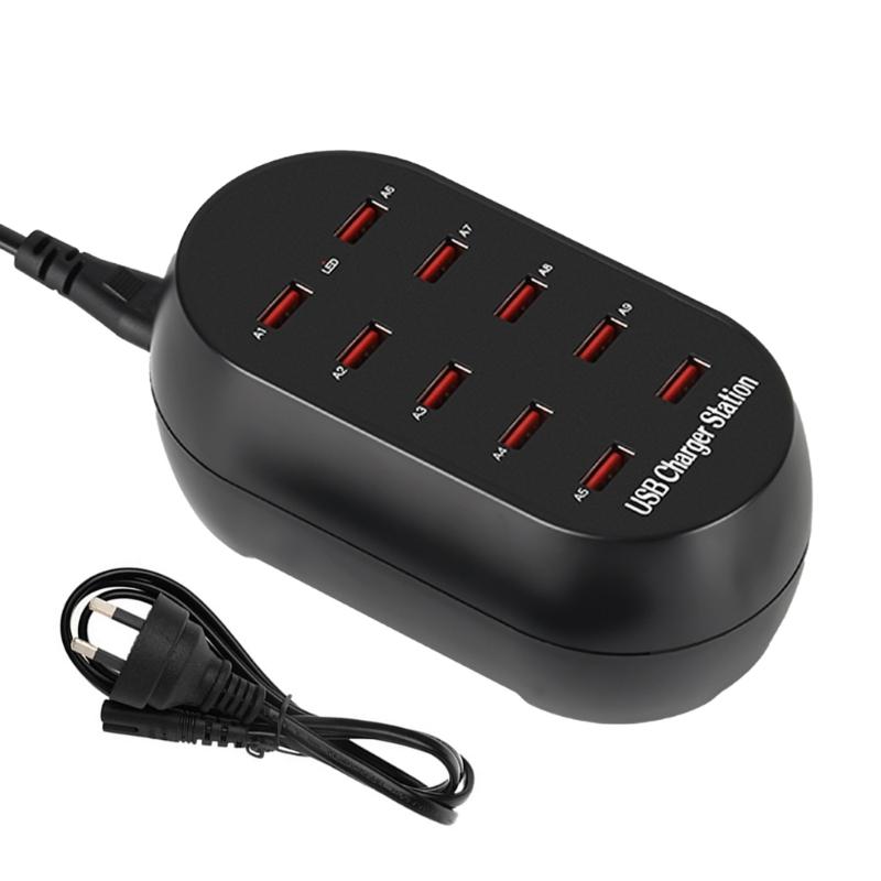 USB Charger Station,10/20Ports Charging Hub 100W 50W Desktop Compact Multi Port USB Charger for Phone, Tablet