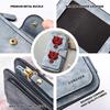 Red Wolf Print Long Wallet Fashion Faux Leather Multi Card Holder Forever Style Purse