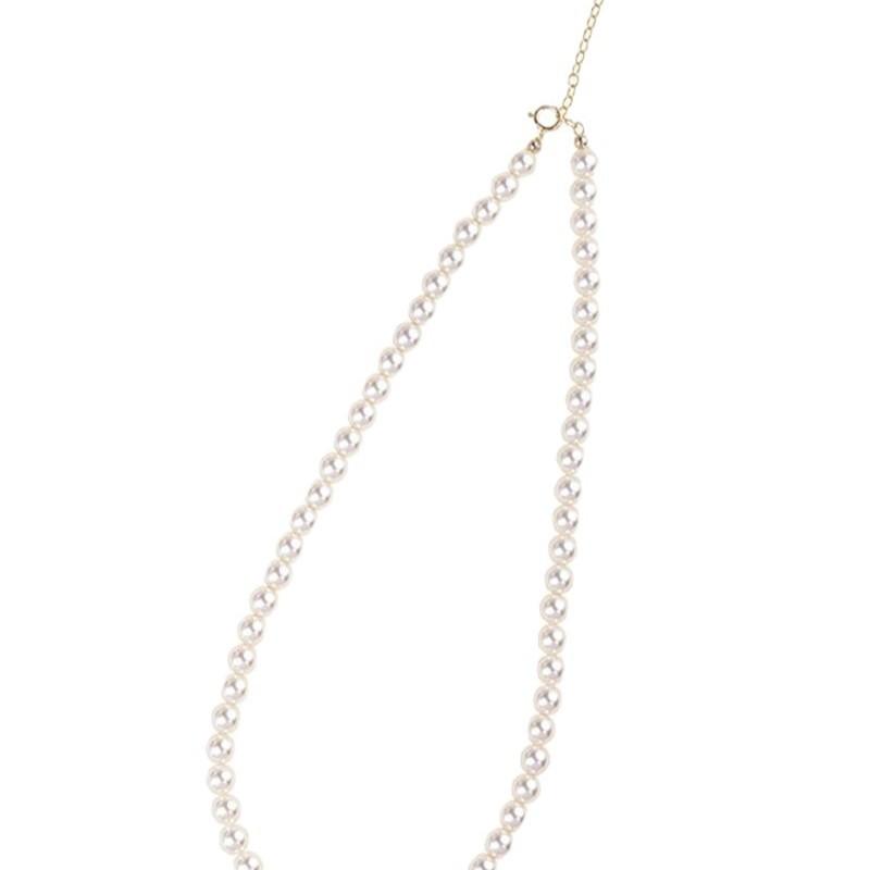 Simple and elegant versatile cream white necklace Perfectly round and bright baby Zhushijia Pearl14K Gold-plated necklace