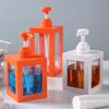 Large Capacity Square Transparent Press-Type Dispenser Bottle for Lotion, Shower Gel, or Hand Soap