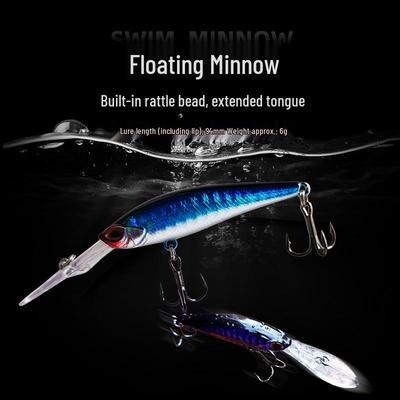Schwimmender Minnow Köder für Süß- und Salzwasserfischerei 6g/94mm