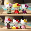 6pcs/set Hello Kitty Figure Mini Cartoon KT Cat Toy PVC Hello Kitty Doll Anime Cosplay Cake Decoration Children’s Birthday Gifts