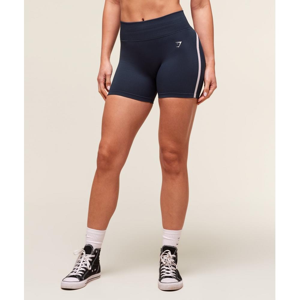 Gymshark Lift Varsity Seamless Short Heavy Blue B3c1t Uctn