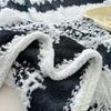 Coral Fleece Blanket Flannel Throw Soft Warm Striped Couch Bed Travel