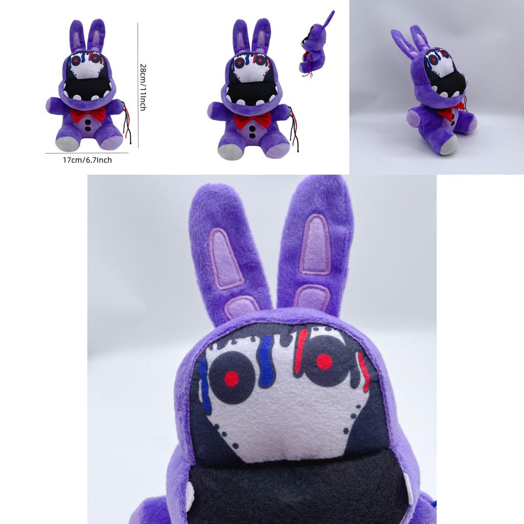 Cute Fnaf Series Midnight Bear Skeleton Purple Rabbit Plush Toy Animal Category