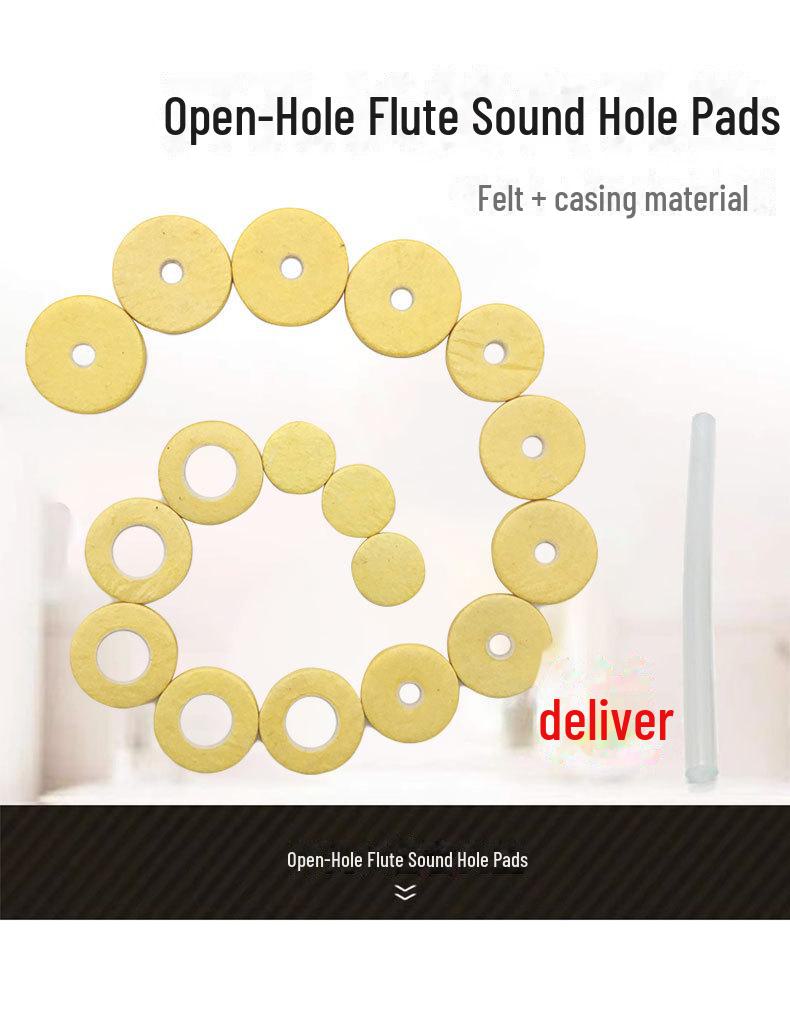 16 & 17 Hole C Flute Open Hole Pad | Musical Instrument Accessory Key Seal Mat