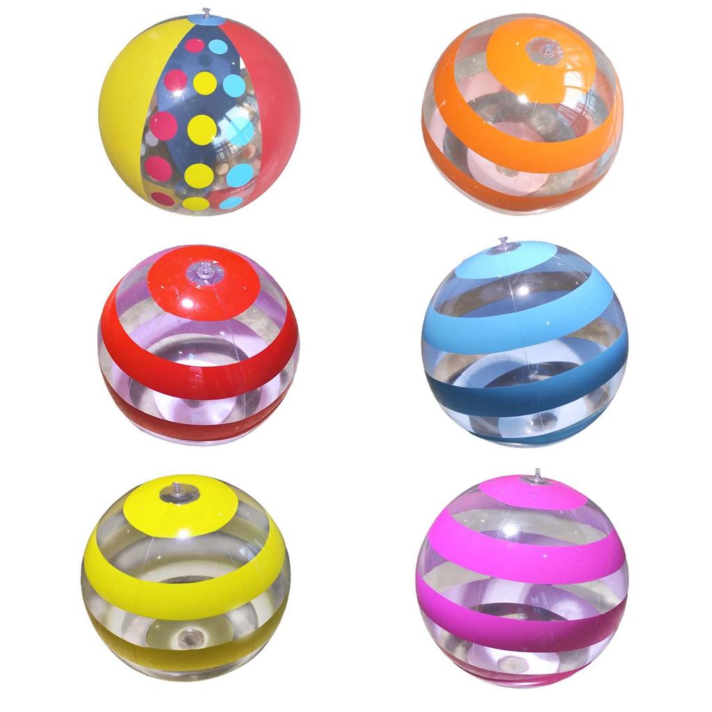 Beach Ball Summer Water Games, Multipurpose 15.75'' PVC Blow Balls, Inflatable Pool Toys for Lake,