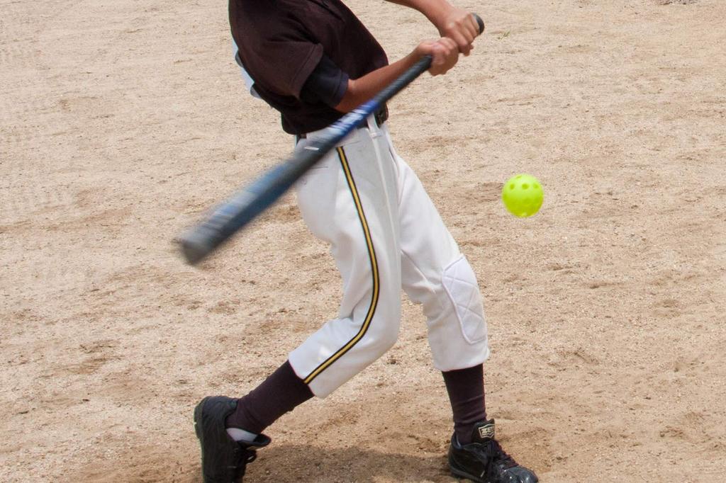 Baseball Batting Training Ball, Perforated PE Material, Fluorescent Green, 42mm,