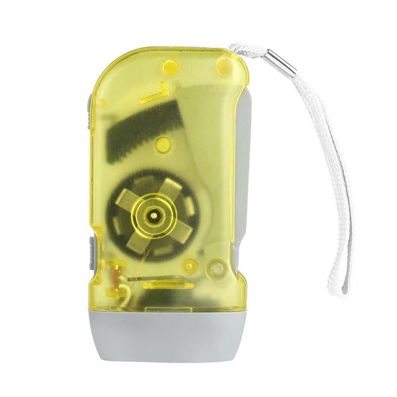 3 Led Outdoor Hand Pressing Dynamo Wind Up Flashlight Torch Light Camping Lamp