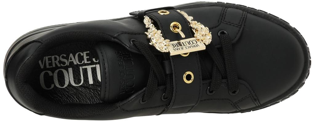 Versace Jeans Couture Size 71VA3SK9 ZP015 Women's Sneakers, Black, 25.0 cm, [Used]