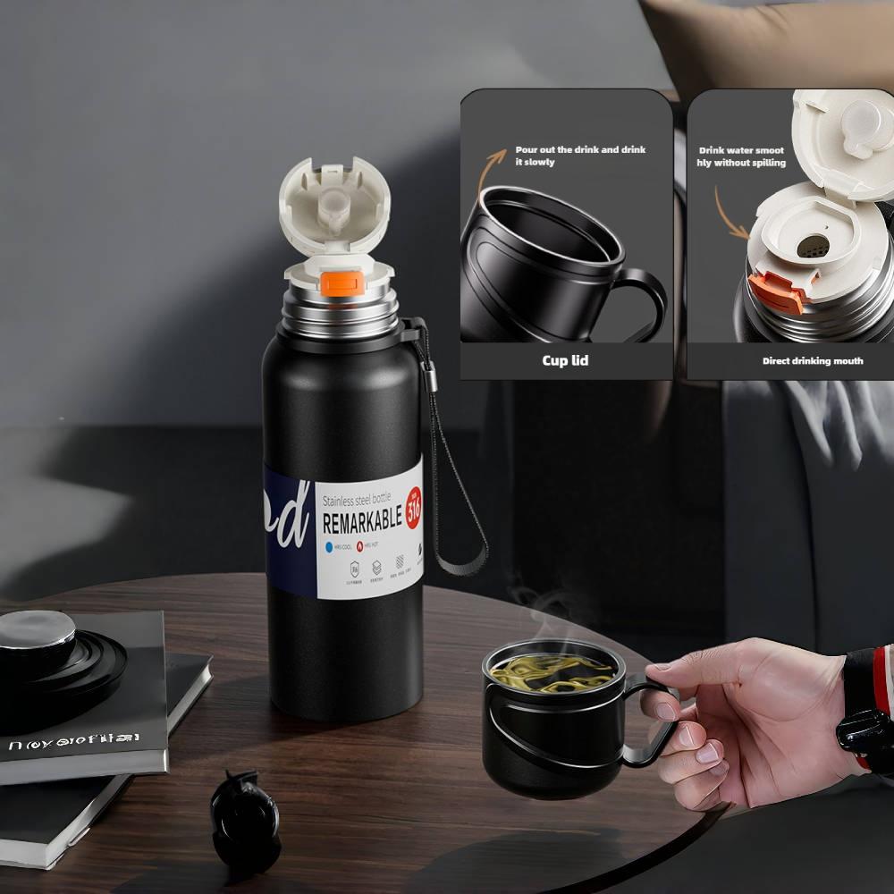 2L Stainless Steel Thermos Bottle Tumbler Large Capacity Thermal Water Bottle Cold And  Thermo Cup Vacuum Flask Insulated