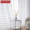 1 Pezzo Serie Nuan Pizzo Bianco Lavorato a Maglia Piccolo Floreale Chiffon Tenda per Soggiorno Camera da Letto Balcone Decorazione Casa