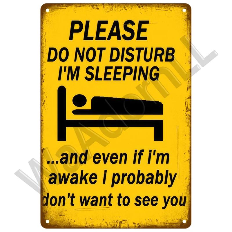 Retro Caution Metal Sign for Bar Pub Garage  Vintage Russian Warning Decor for Home Walls