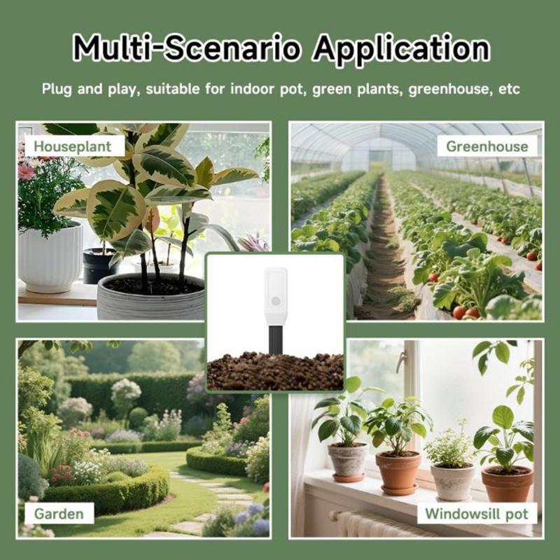 Wireless Plant Soil Sensors With High Precisions Measurement Temperature Humidity Fertility Light Tester for Home Garden