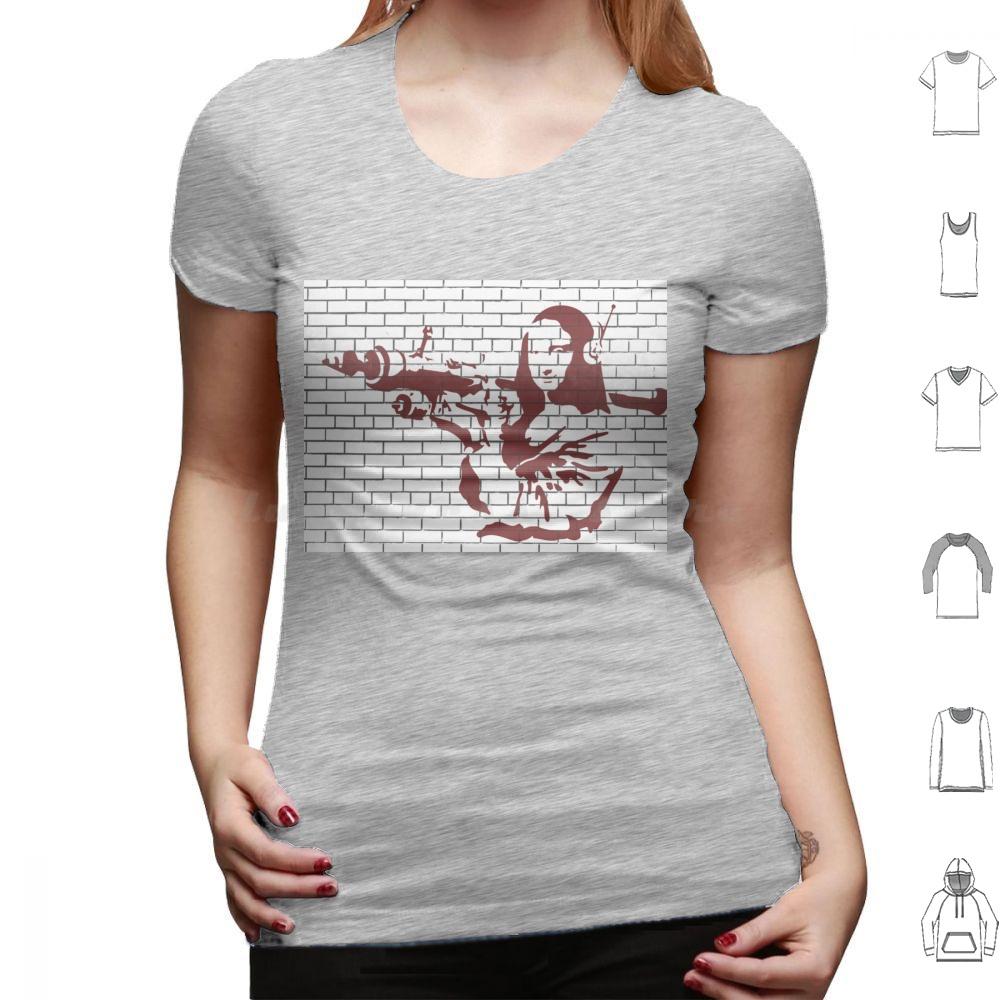 Banksy Stencil Style Urban Graffiti Spray Paint Mona Lisa T Shirt 6xl Cotton Cool Tee Banksy Kwiebe34 Banksy Stencil Banksy