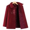 Winter woolen coat thickened old lady winter plush top clothes