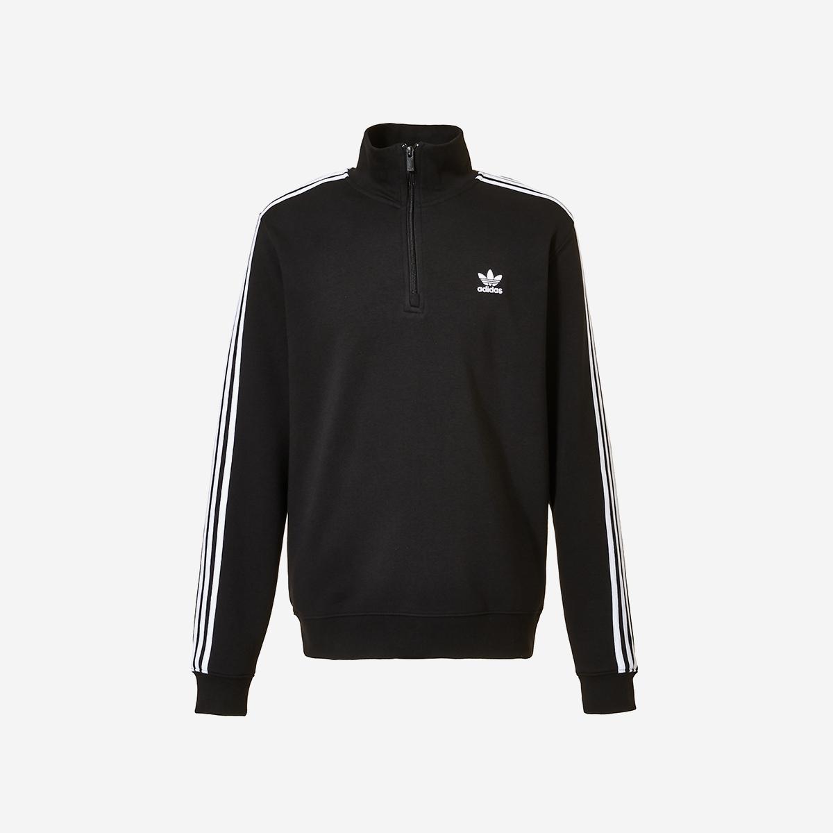 

Кофта adidas с полумолнией и 3 полосками IL2503-ЧЕРНЫЙ/БЕЛЫЙ