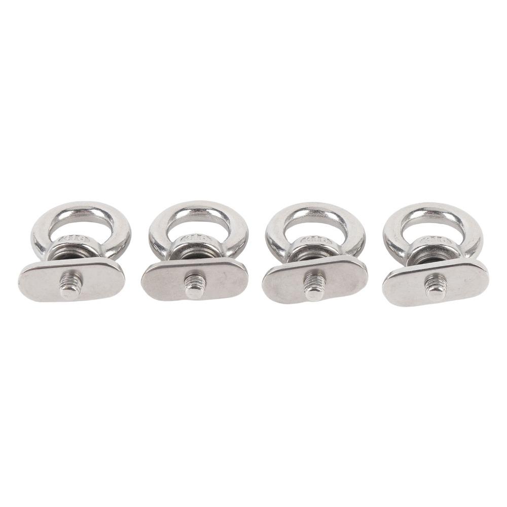 4PCS Set Kayak Tie Down Hardware 316 Stainless Steel Tie Down Rings Marine Eye Bolt For Tents