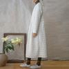 Johnature Women Vintage Winter Dresses Warm Thick O-Neck Long Sleeve Pockets Female Robes High Waist Dresses