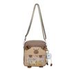 Capybara Cute Mini Nylon Crossbody Bag With Zipper Pocket For Daily Use