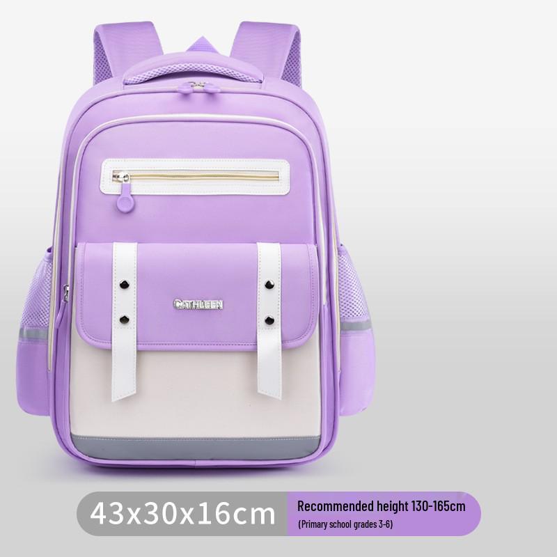 Capybara Oxford Spine-Support Backpack for Grades 1-6: Boys & Girls School Bag