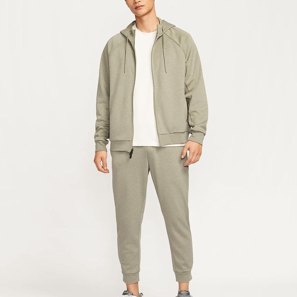 Nike Solid Color Hooded Zipper Cardigan Long Sleeve Jacket Spliced Vintage Sweatshirt Men jackets Light-Army-Green FZ0968320