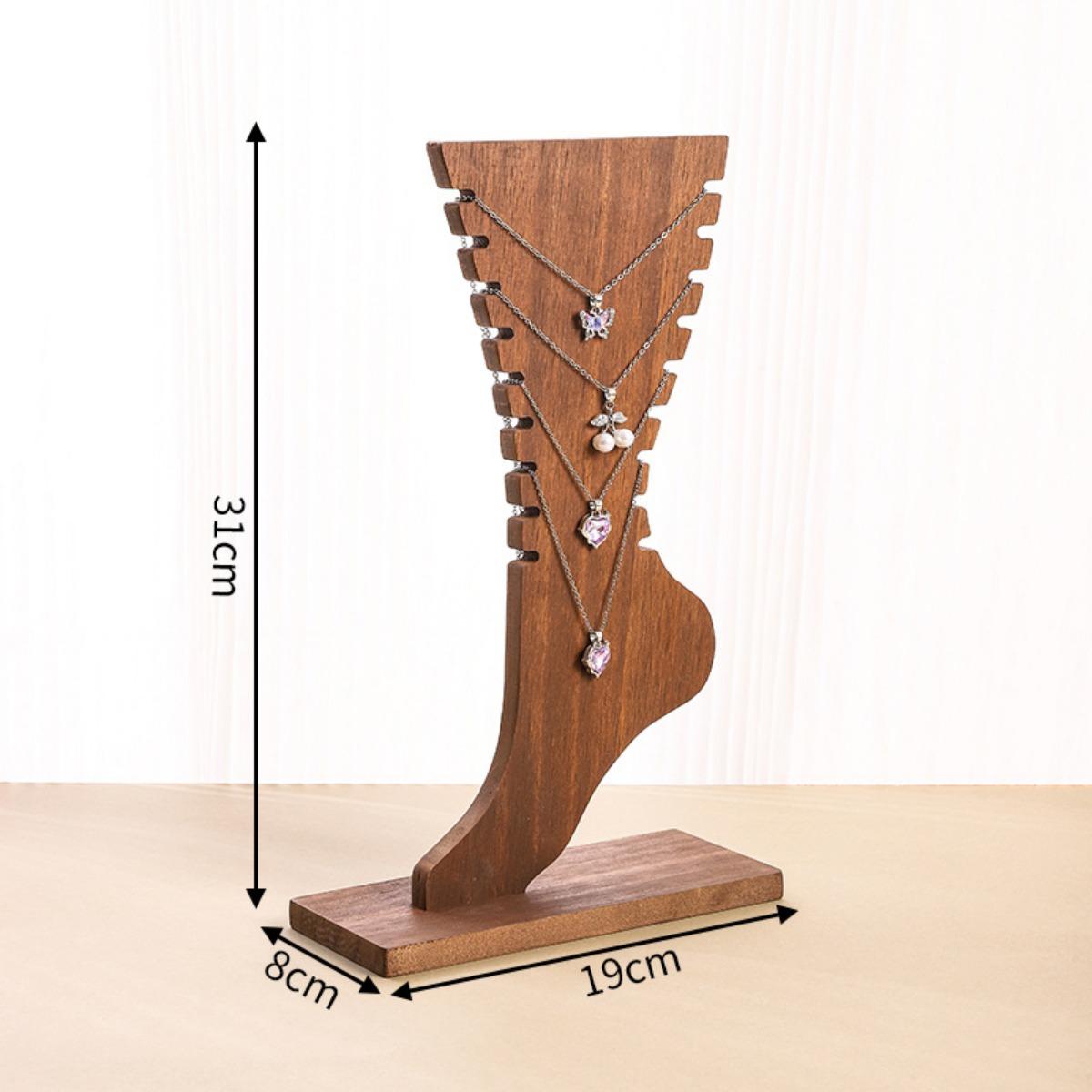 

Деревянная стойка для демонстрации браслетов на ногу, деревянная съемная подставка для ювелирных изделий, стойка для демонстрации ювелирных изделий, стойка для демонстрации браслетов на ногу, ожерелий коричневый