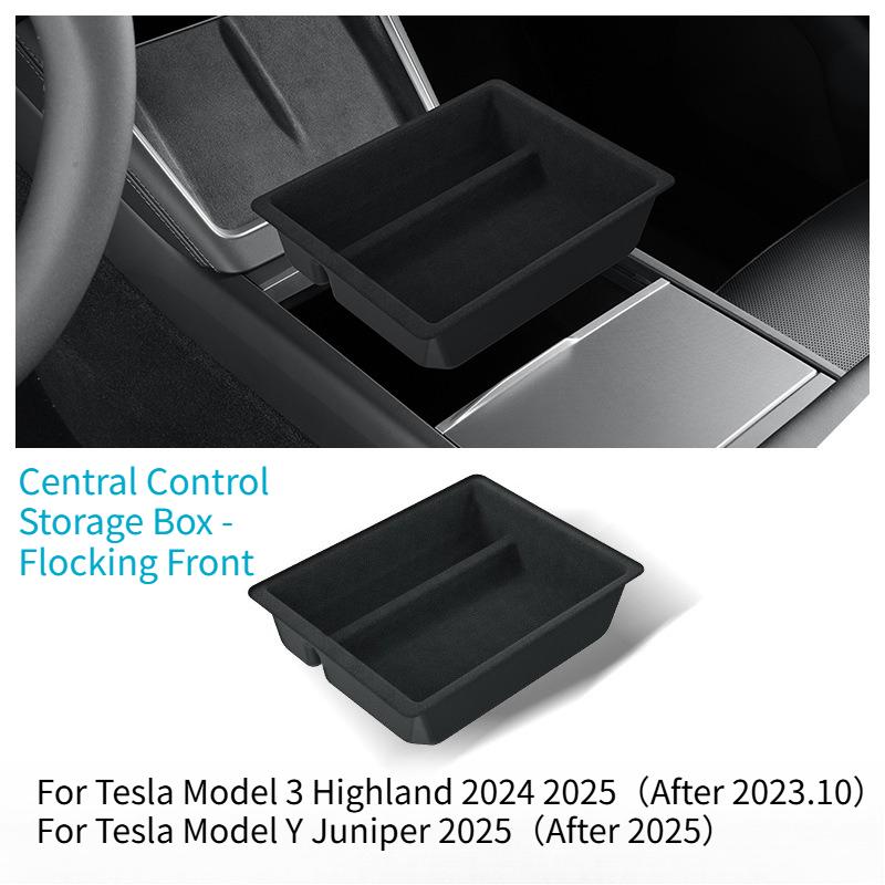 For Tesla Model 3/3 Highland Model Y/Y Juniper Central Control Armrest Box Storage Box Organizer Tray Cubby Drawer Accessories