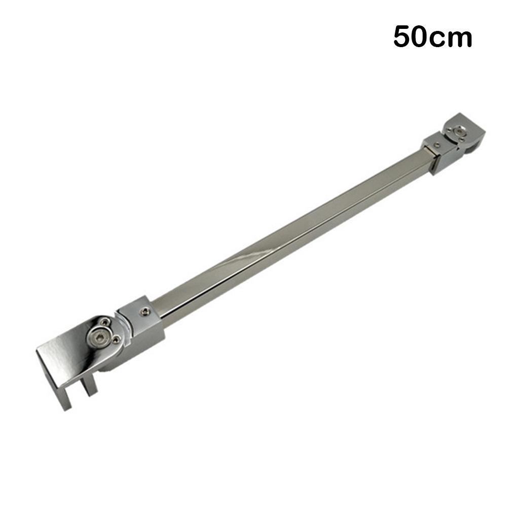 Stainless Steel Adjustable Shower Door Pull Rod Shower Room Rotatable Glass Panel Mounting Bracket Bathrooms Supplies