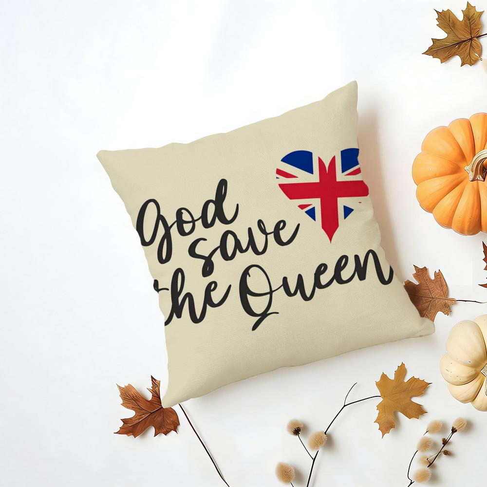Save the Queen Cushion Cover Iceland Washable Linen Soft for Daily Sofa Bed Home Room Decor
