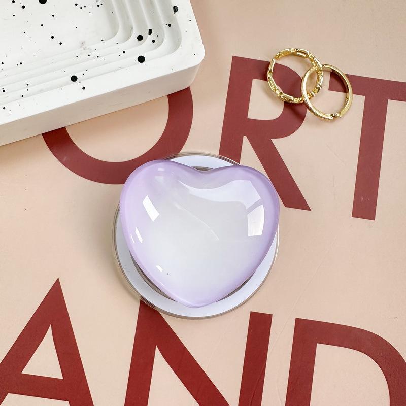 Solid Color Glass Love Mobile Phone Airbag Bracket Magnetic Attraction Removable Wind Watching Drama Desktop Support Portable Telescopic