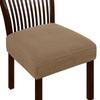 Jacquard Chair Seat Cover Elastic Chair Slipcovers for Home Banquet Dining Room Solid Color Removable Washable Chair Covers