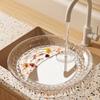 Clear Plastic Serving Tray Round Decorative Tray Home Food Fruit Plate Cake Snack Dish Stackable Kitchen Organizers Storage Tray
