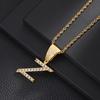 26 English Women'S Letter Pendants Necklace Twist Chain Zircon Letter Pendants Jewelry