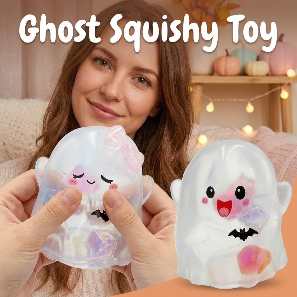2PCS/SET TPR Ghost Squeeze Toy Cartoon Ghost Fidget Toy Slow Rebound Fidget Toy Desktop Decor