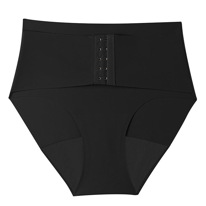 Female Spring and Summer Thin Model Without Trace Ice Silk To Lift Buttock Abdominal Belt Breasted Waist Shaping Briefs