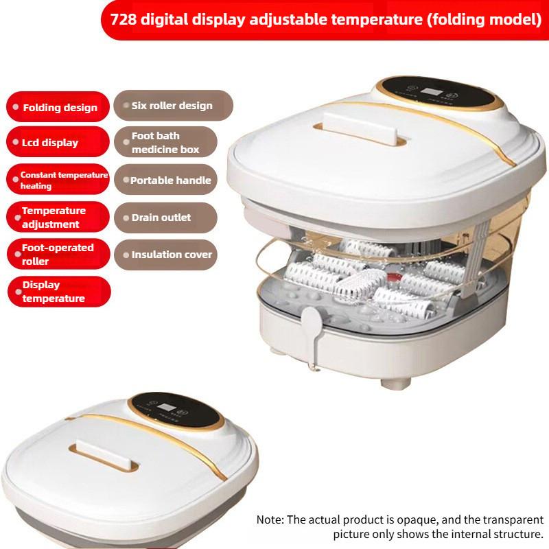 Small Foldable Foot Bath Tub Household Massage Foot Bath Bucket Electric Heating Constant Temperature Foot Bath Basin