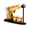 1 Set, Mannen Whiskey Ontwakerset, Met Twee Glazen Bekers van 50 ml, Creatief Ornament, Innovatief Schenkapparaat, Uniek Verjaardagscadeau