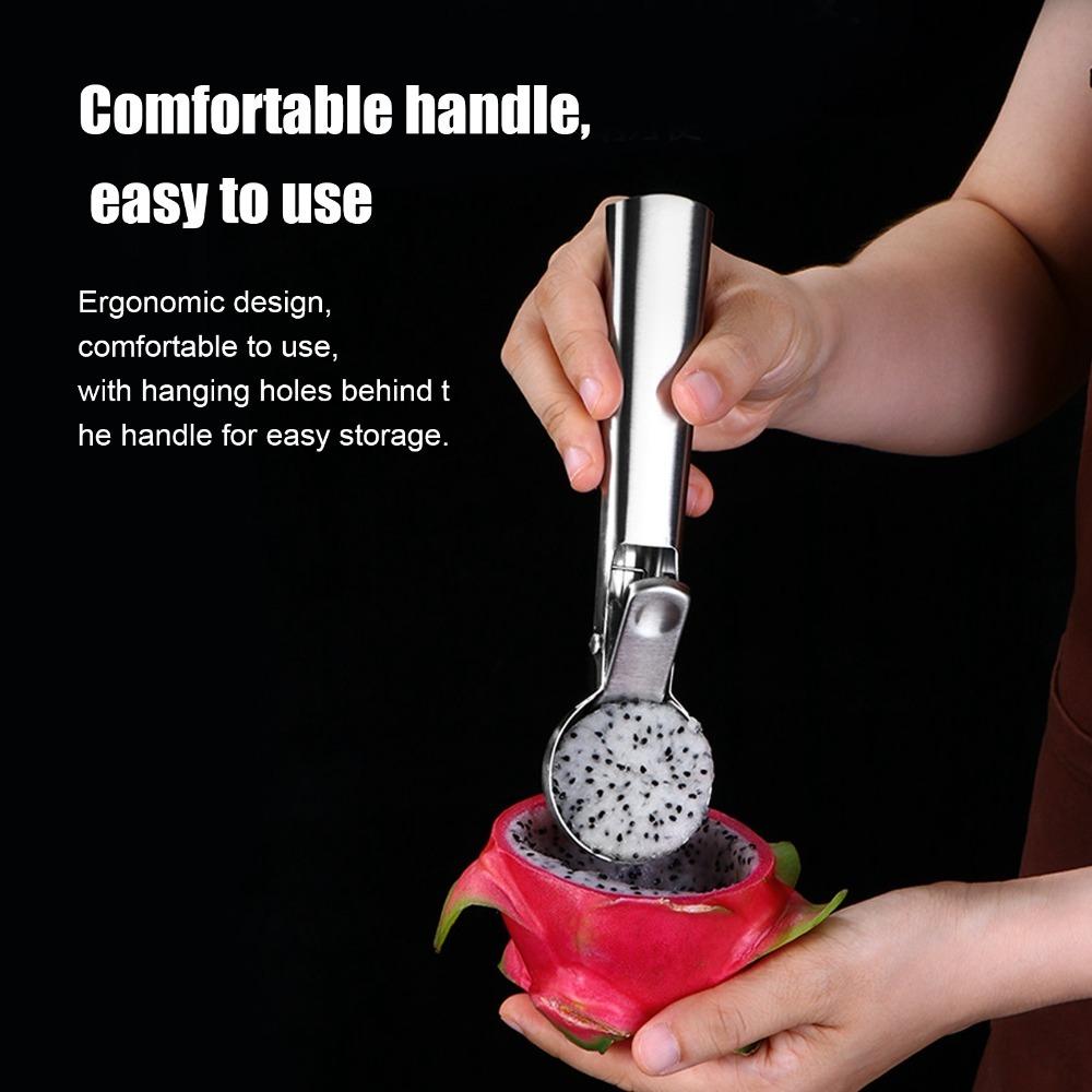 304 Stainless Steel Ice Cream Scoop Dishwasher Safe Stainless Steel Spoon Frozen Yogurt