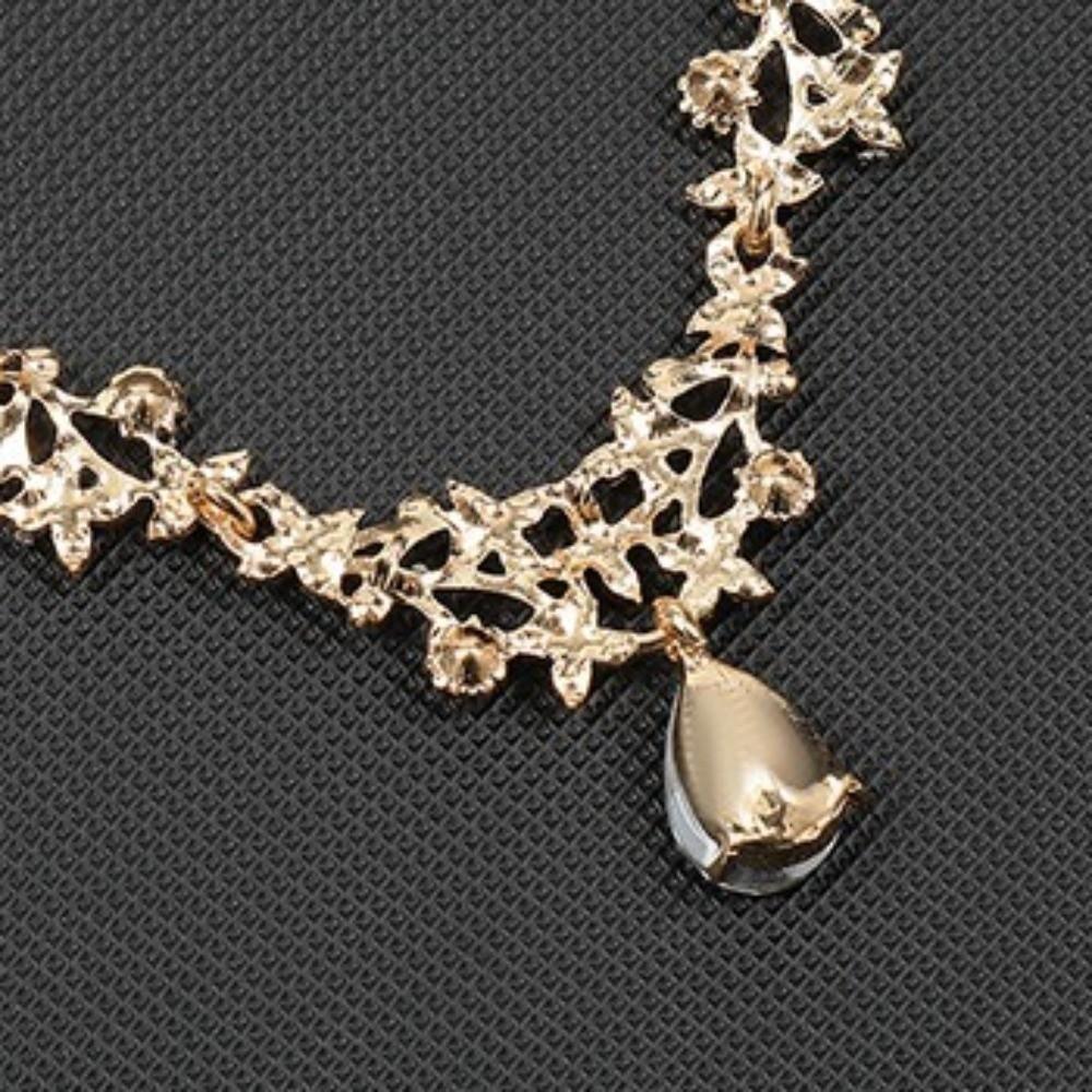 Elegant Rhinestone Jewelry Set Sparkling Crystal Bridal Necklace Bridal Accessories  Bridal Wear