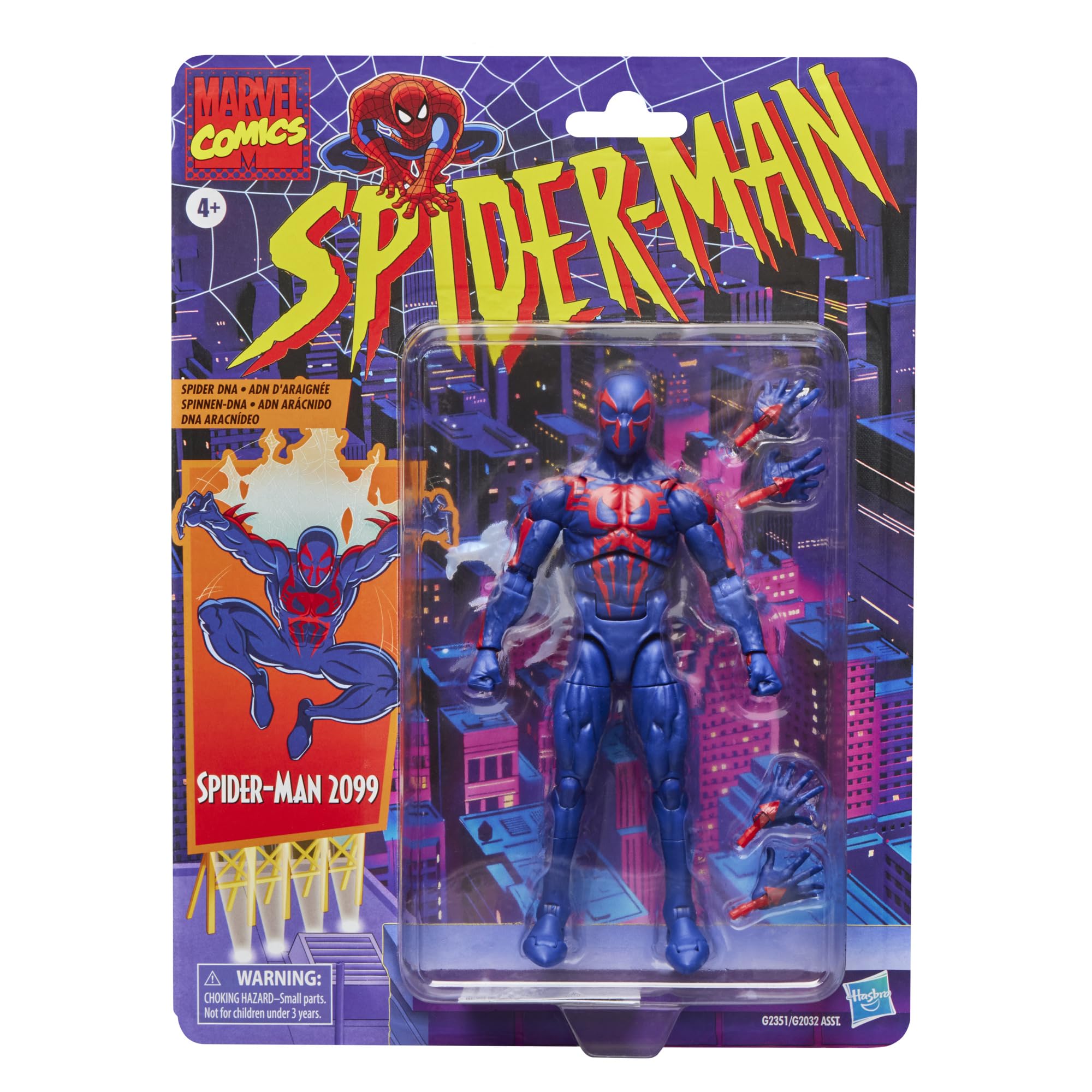 Hasbro Marvel Legends Серия 2099 Ретро Упаковка-блистер Коллекционная фигурка Человека-паука G2351 Оригинальная